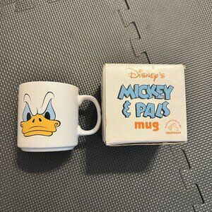Disney Mickey & Pals Donald Daisy Duck Applause Mug Set W/ Box Vintage 90s Rare